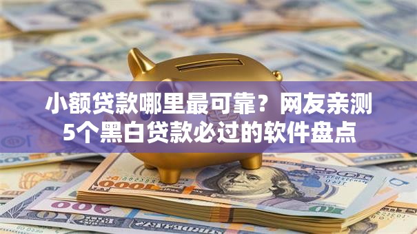 小额贷款哪里最可靠？网友亲测5个黑白贷款必过的软件盘点