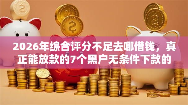 2026年综合评分不足去哪借钱，真正能放款的7个黑户无条件下款的平台推荐