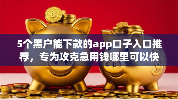 5个黑户能下款的app口子入口推荐，专为攻克急用钱哪里可以快速借到难题