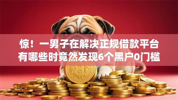 惊！一男子在解决正规借款平台有哪些时竟然发现6个黑户0门槛贷款app，事后分享了出来