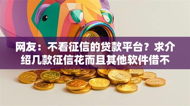 网友：不看征信的贷款平台？求介绍几款征信花而且其他软件借不出钱了还可以借到钱100%通过的平台