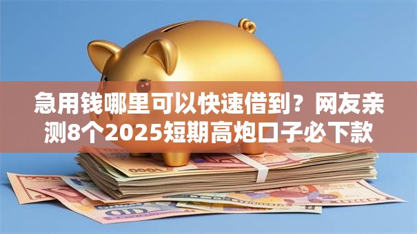 急用钱哪里可以快速借到？网友亲测8个2025短期高炮口子必下款盘点