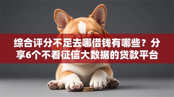 综合评分不足去哪借钱有哪些？分享6个不看征信大数据的贷款平台一定能下款