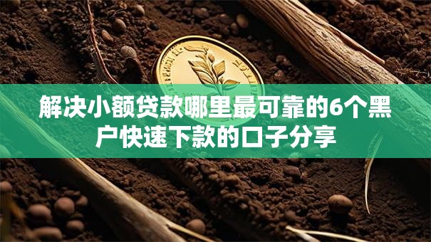 解决小额贷款哪里最可靠的6个黑户快速下款的口子分享