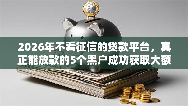2026年不看征信的贷款平台，真正能放款的5个黑户成功获取大额贷款的平台推荐