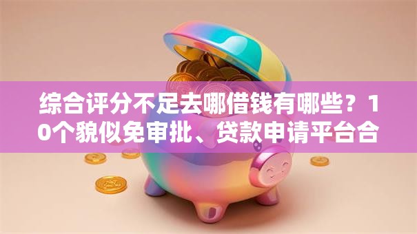 综合评分不足去哪借钱有哪些？10个貌似免审批、贷款申请平台合集