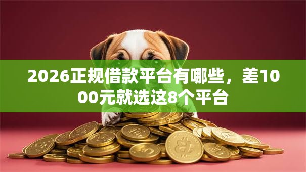 2026正规借款平台有哪些，差1000元就选这8个平台