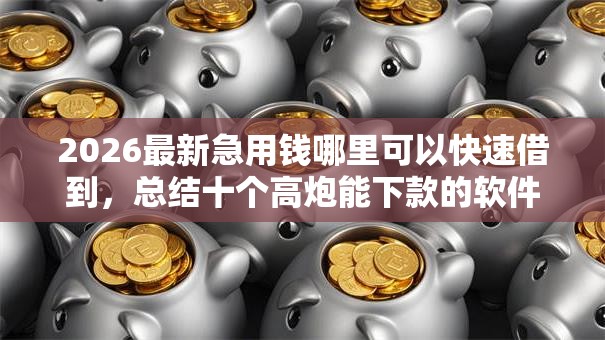 2026最新急用钱哪里可以快速借到，总结十个高炮能下款的软件！