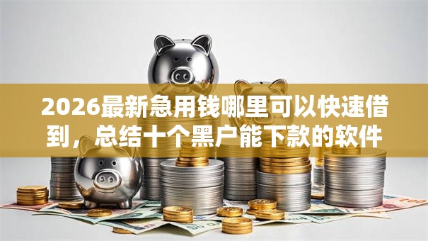2026最新急用钱哪里可以快速借到，总结十个黑户能下款的软件！