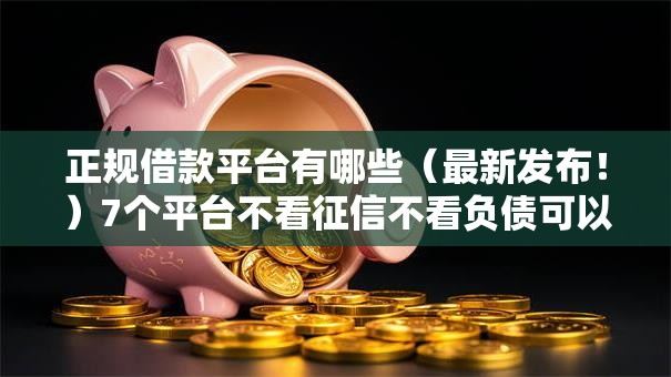 正规借款平台有哪些（最新发布！）7个平台不看征信不看负债可以贷到钱
