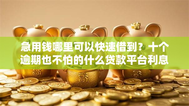 急用钱哪里可以快速借到？十个逾期也不怕的什么贷款平台利息最低