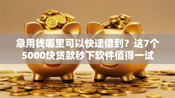 急用钱哪里可以快速借到?这7个5000块贷款秒下软件值得一试 急用钱哪里可以快速借到?这7个5000块贷款秒下软件值得一试