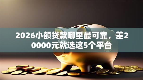 2026小额贷款哪里最可靠，差20000元就选这5个平台