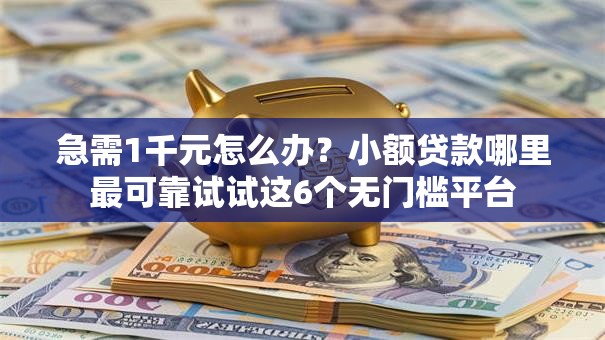 急需1千元怎么办?小额贷款哪里最可靠试试这6个无门槛平台 急需1千元怎么办?小额贷款哪里最可靠试试这6个无门槛平台