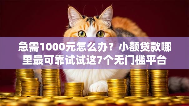 急需1000元怎么办?小额贷款哪里最可靠试试这7个无门槛平台 急需1000元怎么办?小额贷款哪里最可靠试试这7个无门槛平台