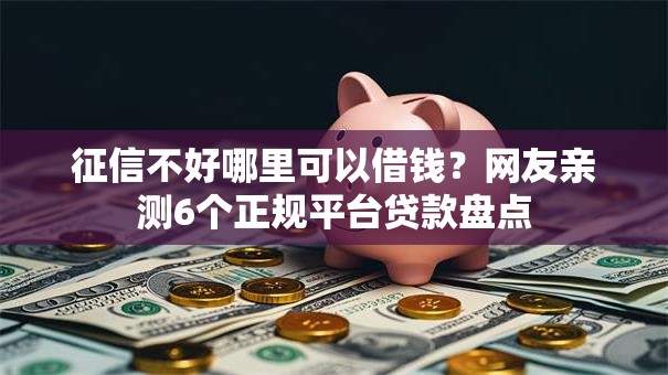 征信不好哪里可以借钱？网友亲测6个正规平台贷款盘点