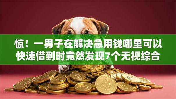 惊！一男子在解决急用钱哪里可以快速借到时竟然发现7个无视综合评分不足的网贷，事后分享了出来