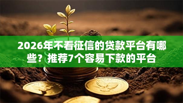 2026年不看征信的贷款平台有哪些？推荐7个容易下款的平台