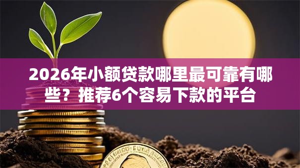 2026年小额贷款哪里最可靠有哪些？推荐6个容易下款的平台