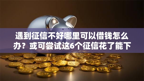 遇到征信不好哪里可以借钱怎么办？或可尝试这6个征信花了能下款的平台