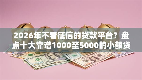 2026年不看征信的贷款平台？盘点十大靠谱1000至5000的小额贷款口子