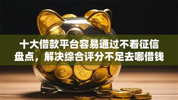 十大借款平台容易通过不看征信盘点，解决综合评分不足去哪借钱的问题