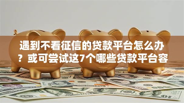 遇到不看征信的贷款平台怎么办?或可尝试这7个哪些贷款平台容易通过 遇到不看征信的贷款平台怎么办?或可尝试这7个哪些贷款平台容易通过