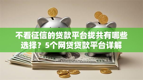 不看征信的贷款平台拢共有哪些选择？5个网贷贷款平台详解