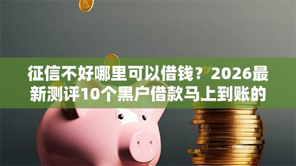 征信不好哪里可以借钱?2026最新测评10个黑户借款马上到账的口子 征信不好哪里可以借钱?2026最新测评10个黑户借款马上到账的口子