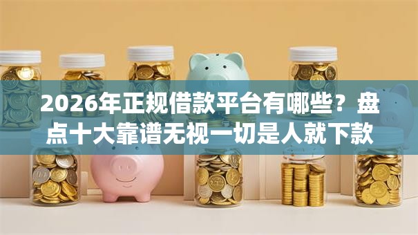 2026年正规借款平台有哪些？盘点十大靠谱无视一切是人就下款的app