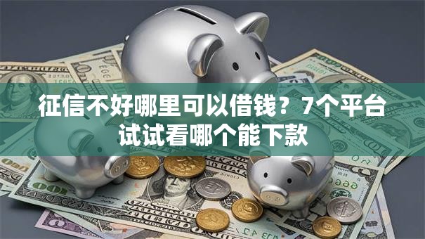 征信不好哪里可以借钱？7个平台试试看哪个能下款