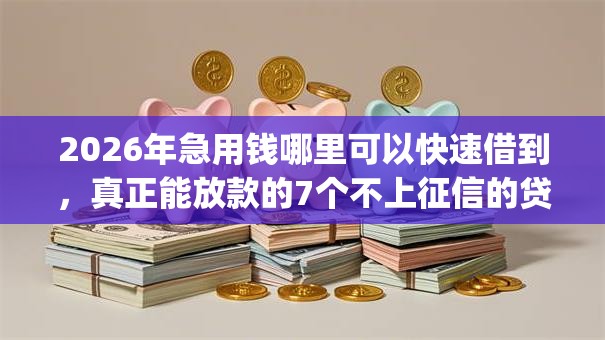2026年急用钱哪里可以快速借到，真正能放款的7个不上征信的贷款app推荐