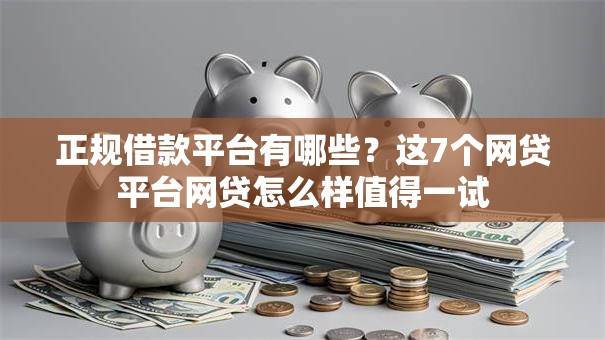 正规借款平台有哪些？这7个网贷平台网贷怎么样值得一试