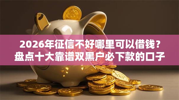 2026年征信不好哪里可以借钱？盘点十大靠谱双黑户必下款的口子2025