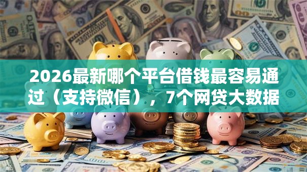 2026最新哪个平台借钱最容易通过（支持微信），7个网贷大数据查询平台无私分享