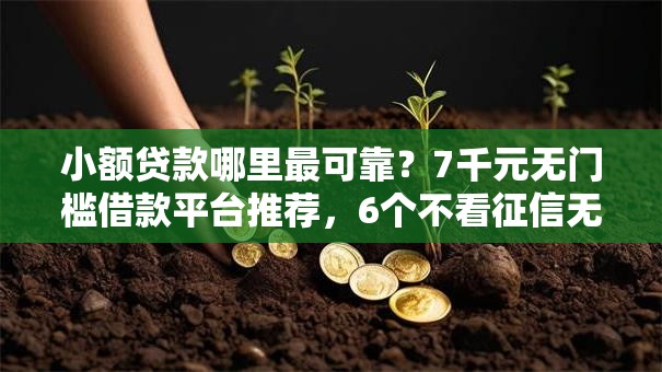 小额贷款哪里最可靠？7千元无门槛借款平台推荐，6个不看征信无视黑白百分百下款网贷平台盘点