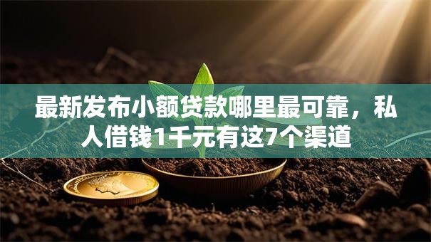 最新发布小额贷款哪里最可靠,私人借钱1千元有这7个渠道 最新发布小额贷款哪里最可靠,私人借钱1千元有这7个渠道