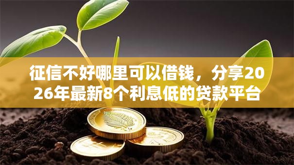 征信不好哪里可以借钱，分享2026年最新8个利息低的贷款平台
