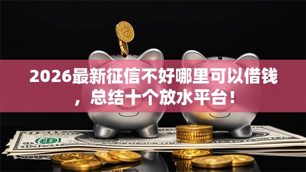 2026最新征信不好哪里可以借钱，总结十个放水平台！